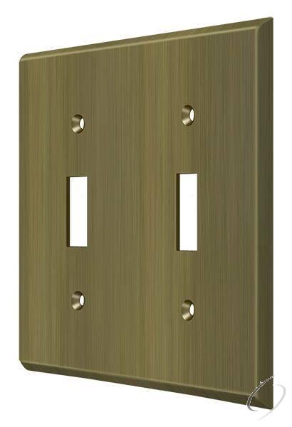 Deltana, SWP4761U5 Switch Plate; Double Standard; Antique Brass Finish