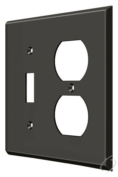 Deltana, SWP4762U10B Switch Plate; Single Switch/Double Outlet; Oil Rubbed Bronze Finish