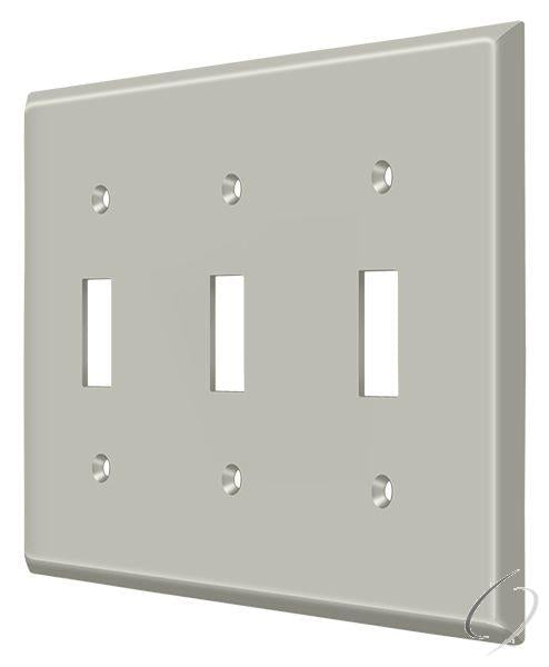 Deltana, SWP4763U15 Switch Plate; Triple Standard; Satin Nickel Finish