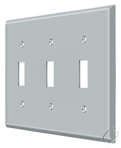 Deltana, SWP4763U26D Switch Plate; Triple Standard; Satin Chrome Finish