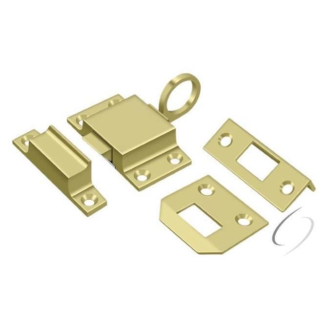 Deltana, TC80U3 Transom Catch; Bright Brass Finish