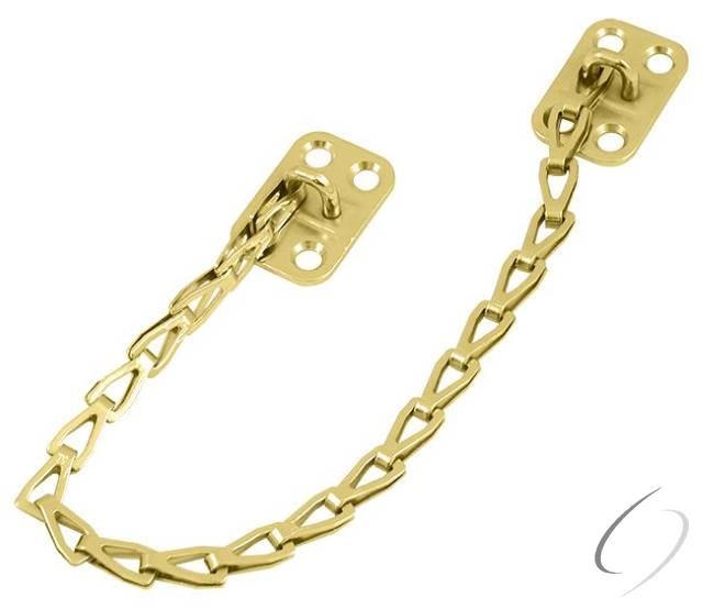 Deltana, TC82U3 Transom Chain 12" Long; Bright Brass Finish