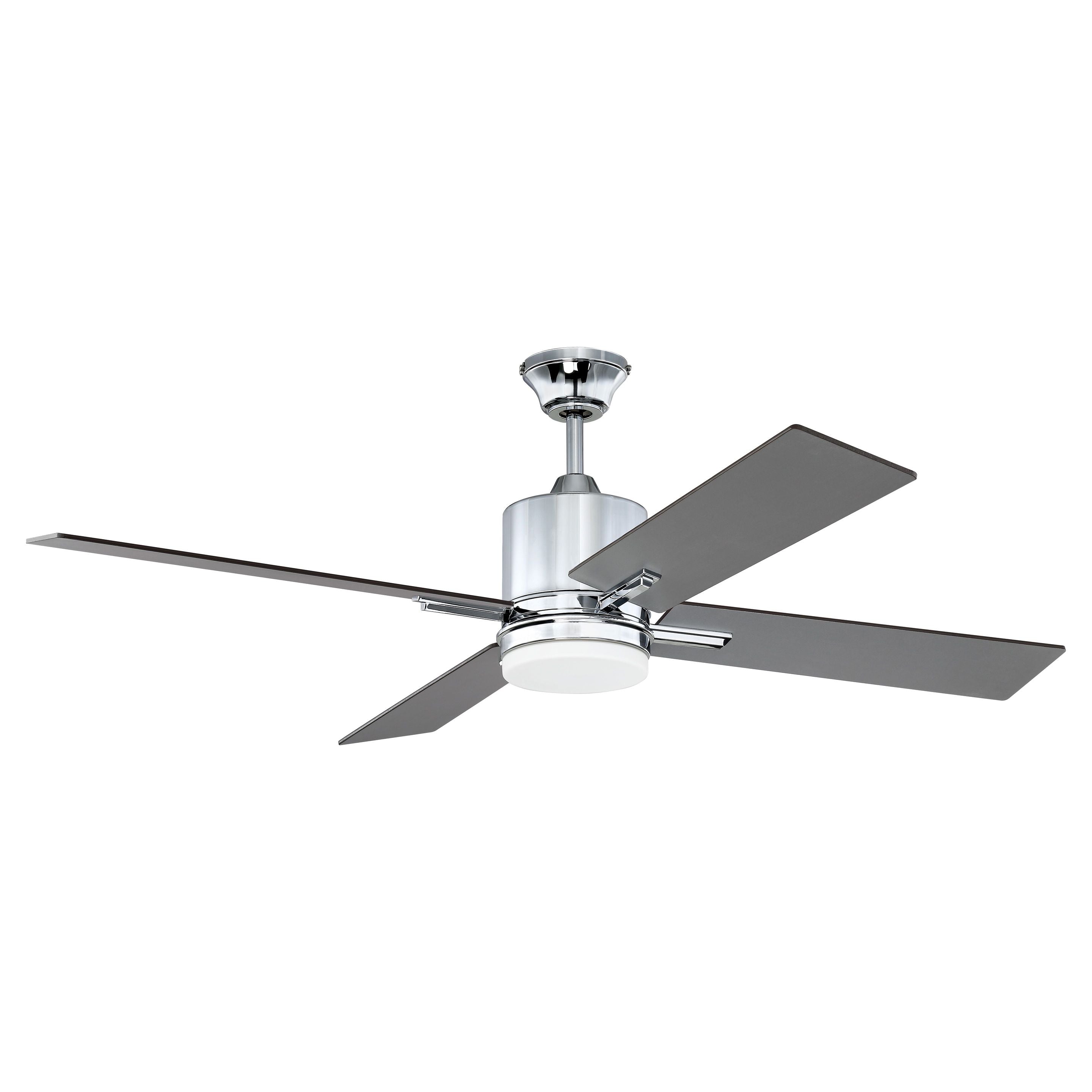 Craftmade, TEA52CH4 - Teana 52" 4 Blade Ceiling Fan with Light Kit - Chrome