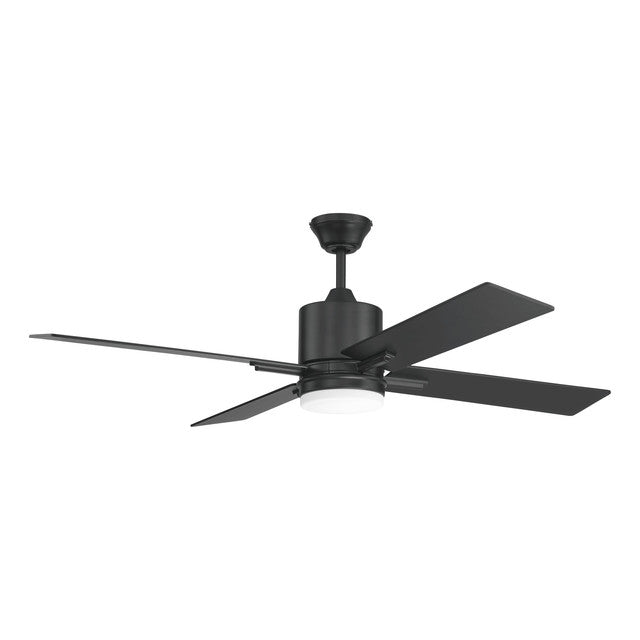 Craftmade, TEA52FB4 - Teana 52" 4 Blade Ceiling Fan with Light Kit - Flat Black