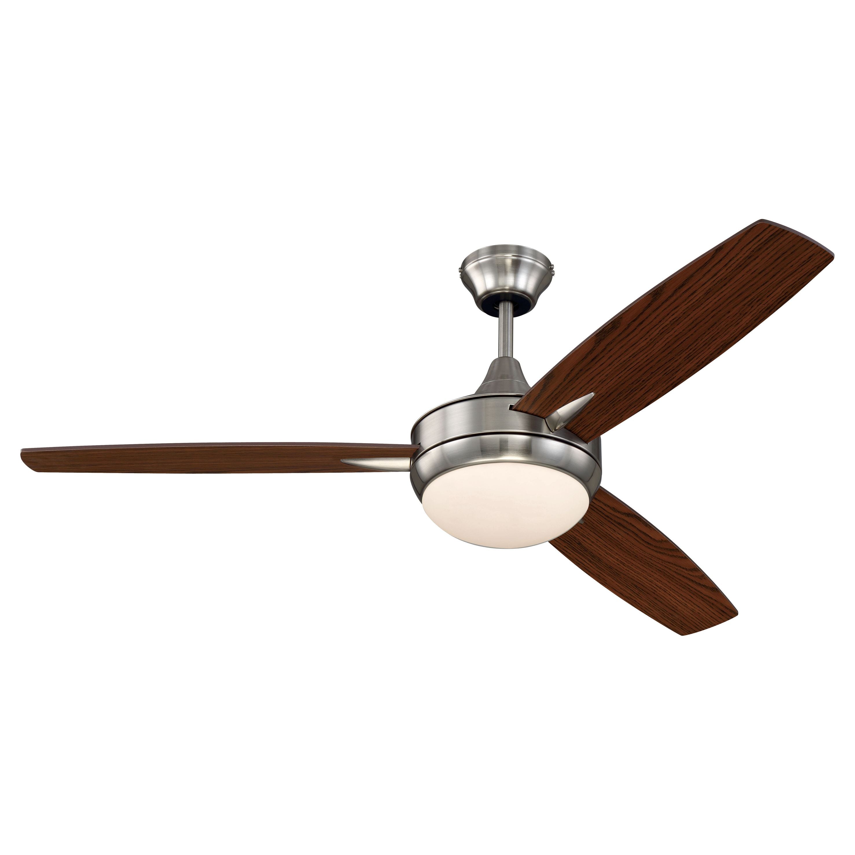 Craftmade, TG52BNK3 - Targas 52" 3 Blade Ceiling Fan with Light Kit - Brushed Polished Nickel