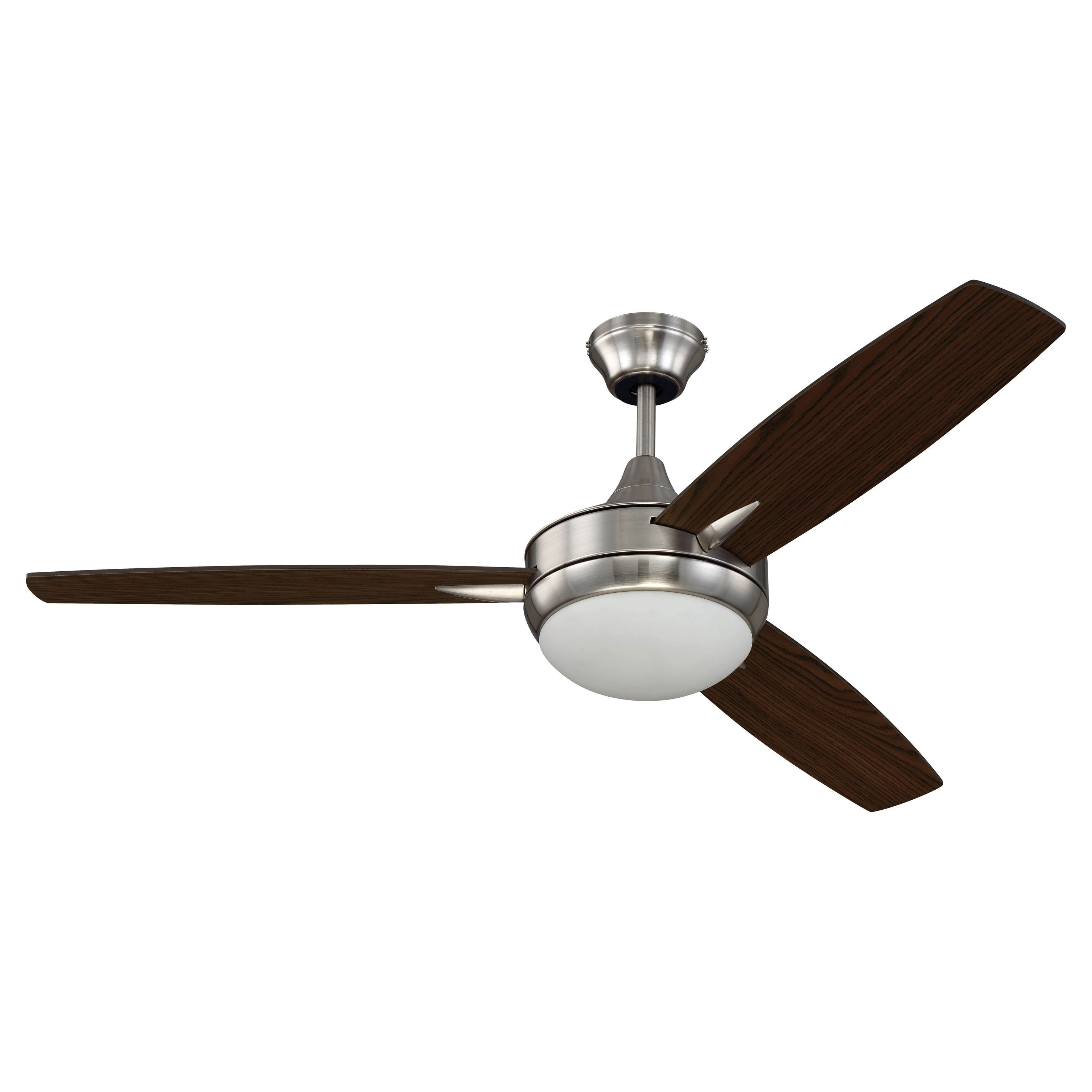 Craftmade, TG52BNK3 - Targas 52" 3 Blade Ceiling Fan with Light Kit - Brushed Polished Nickel