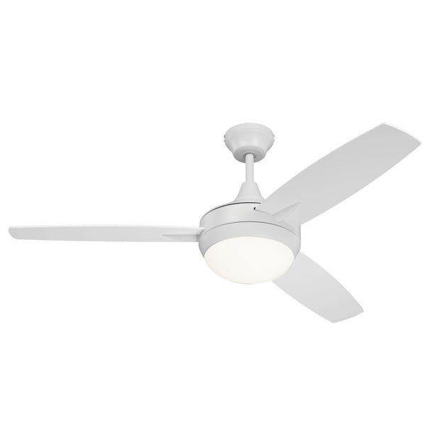 Craftmade, TG52W3 - Targas 52" 3 Blade Ceiling Fan with Light Kit - White