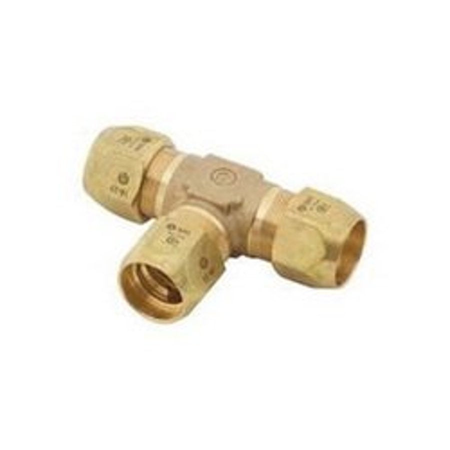 Tracpipe, Tee-Male 1/2" x 3/4" fitting Brass