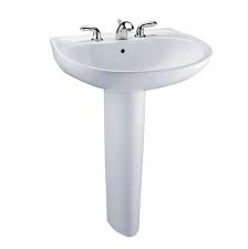 Toto, Toto LPT242.8G#12 - Prominence 26" Pedestal Bathroom Sink with 3 Faucet Holes Drilled,8" Faucet cent