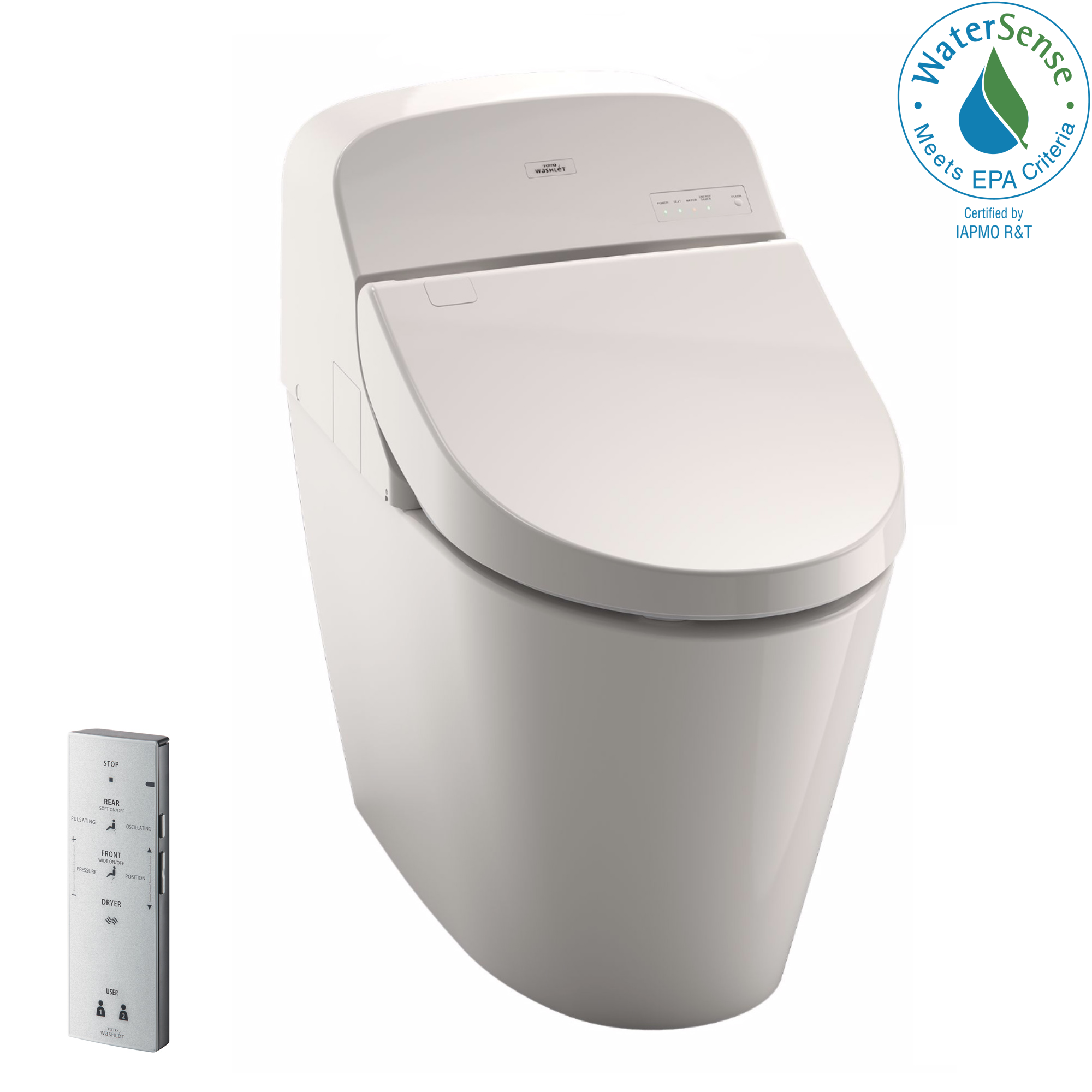 Toto, Toto MS920CEMFG#12 - WASHLET G400 Bidet Seat with Integrated Dual Flush 1.28 or 0.9 GPF Toilet with