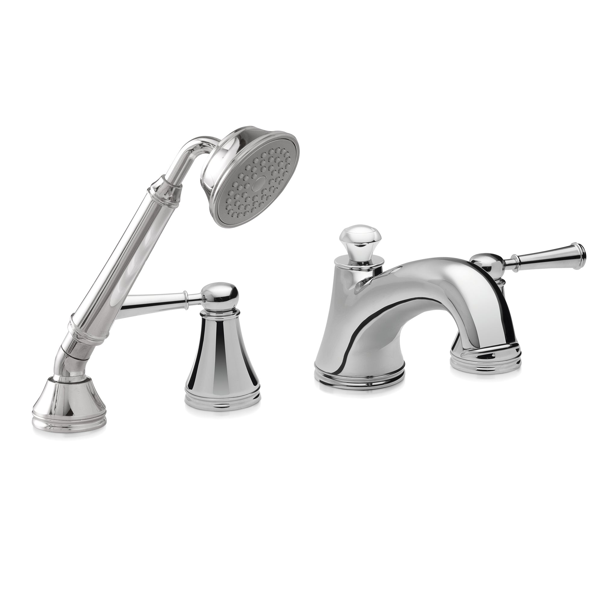 Toto, Toto TB220S1#CP - Vivian Double Handle Deck Mounted Roman Tub Filler with Hand Shower-Polished Chrom