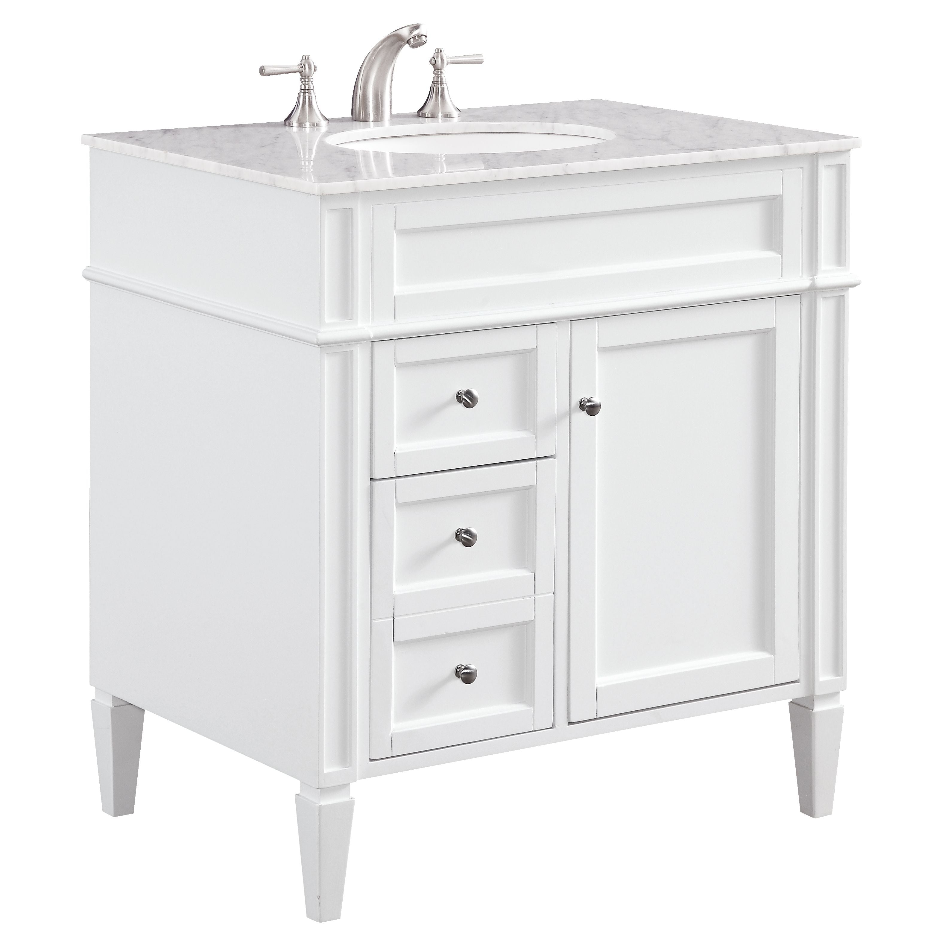 Elegant Decor, VF-1024 32" Single Bathroom Vanity Set in White