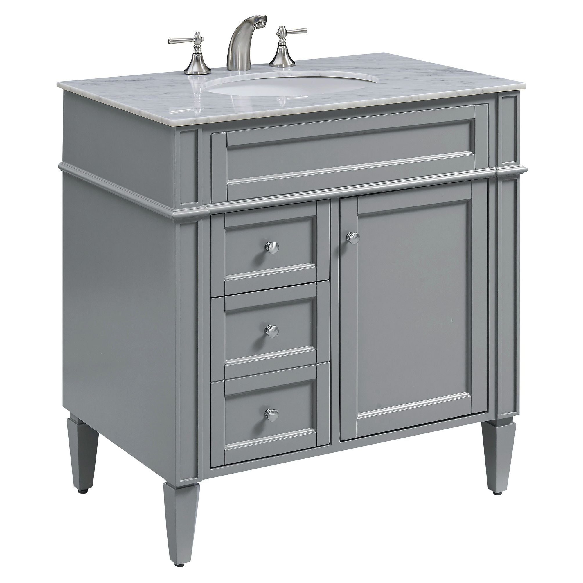 Elegant Decor, VF-1025 32" Single Bathroom Vanity Set in Grey