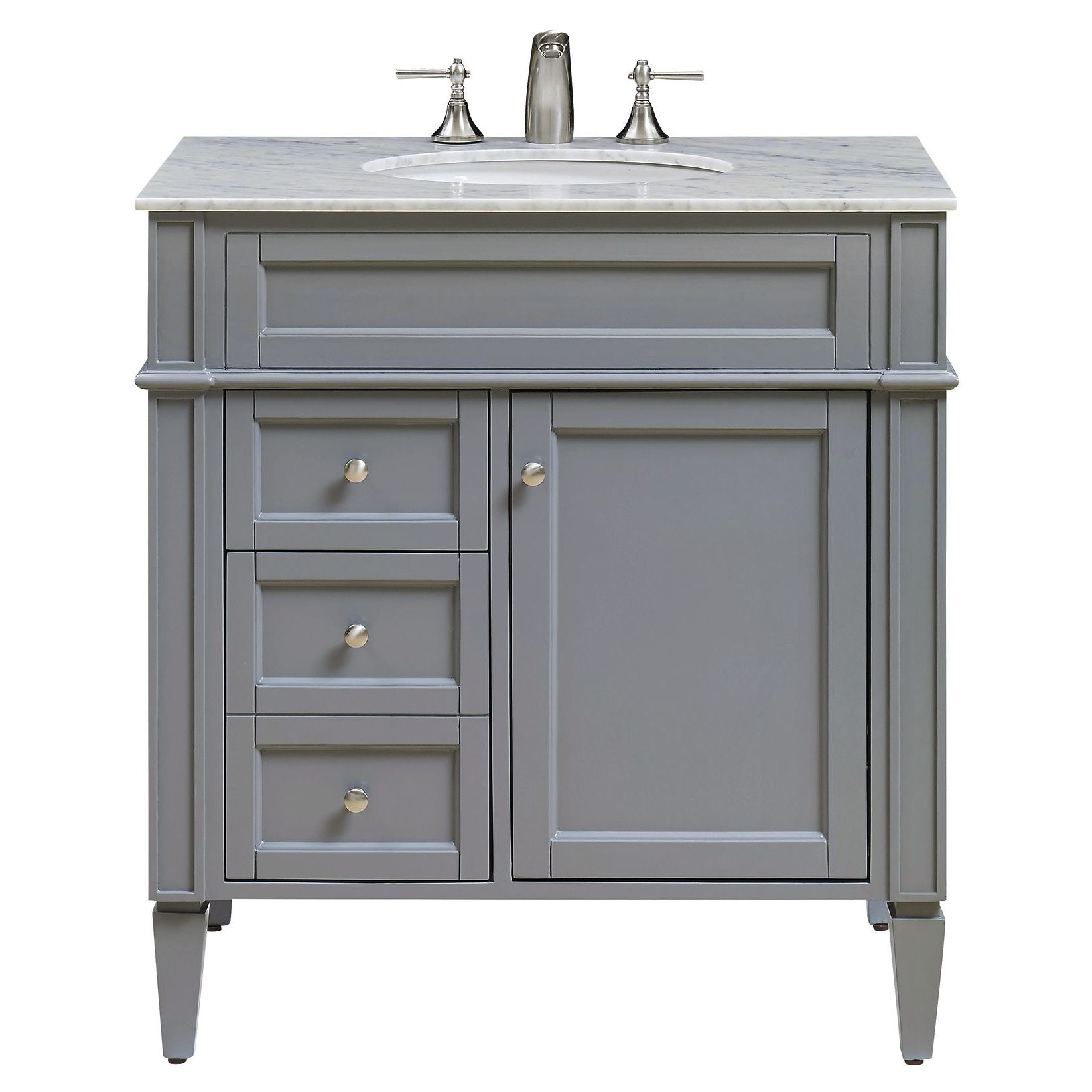 Elegant Decor, VF-1025 32" Single Bathroom Vanity Set in Grey