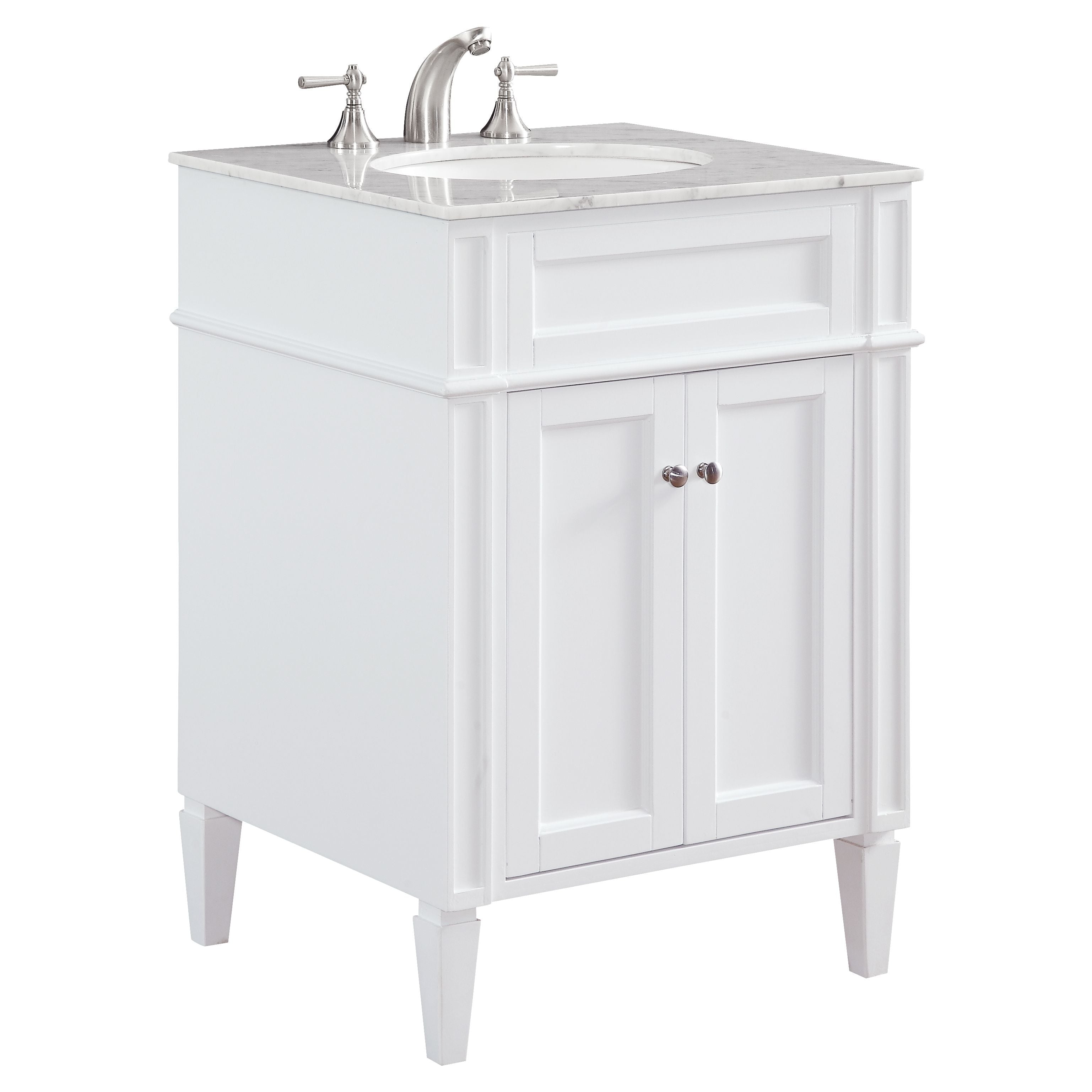 Elegant Decor, VF-1026 24" Single Bathroom Vanity Set in White