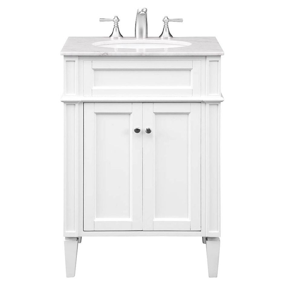 Elegant Decor, VF-1026 24" Single Bathroom Vanity Set in White