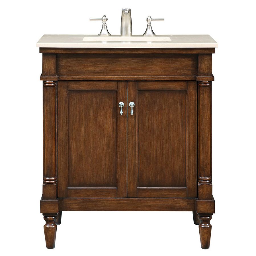 Elegant Decor, VF-1030 30" Single Bathroom Vanity Set in Brown