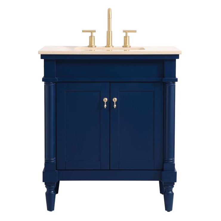 Elegant Decor, VF-1030BL 30" Single Bathroom Vanity in Blue