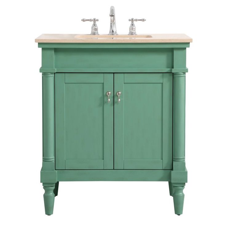 Elegant Decor, VF-1030VM 30" Single Bathroom Vanity in Vintage Mint