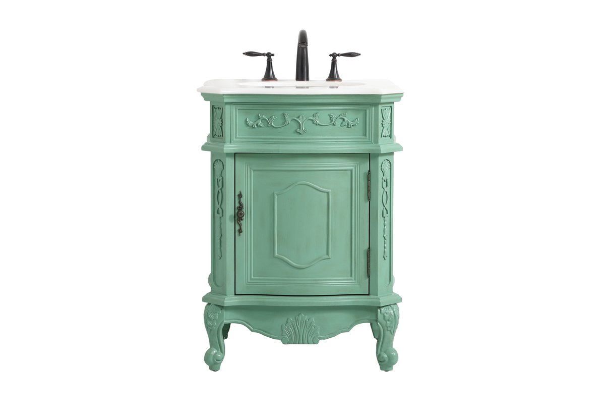 Elegant Decor, VF-1031VM 24" Single Bathroom Vanity in Vintage Mint