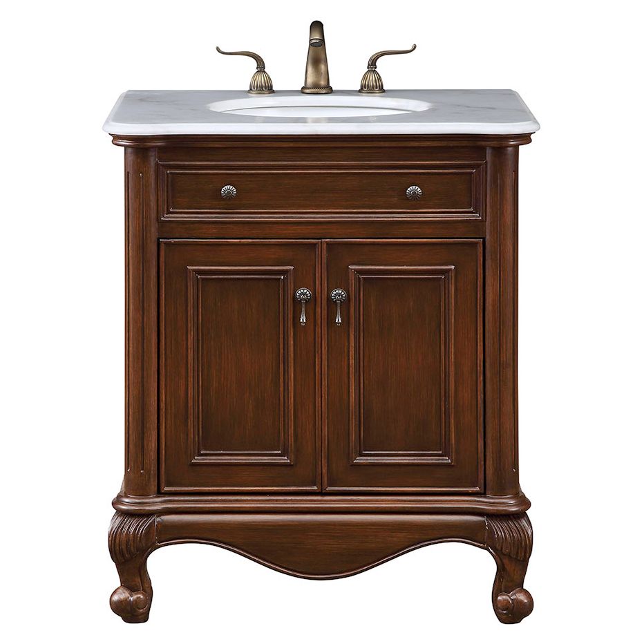 Elegant Decor, VF-1032 30" Single Bathroom Vanity Set in Teak Color