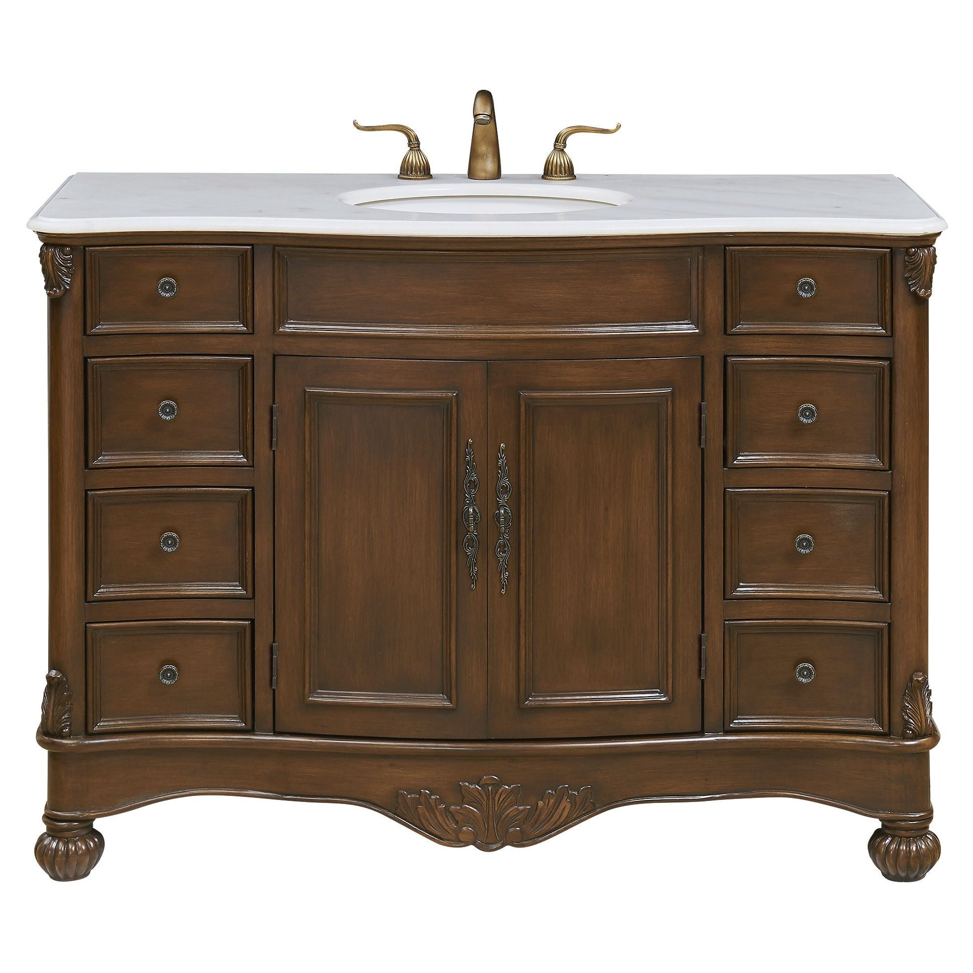 Elegant Decor, VF-1034 48" Single Bathroom Vanity Set in Teak Color