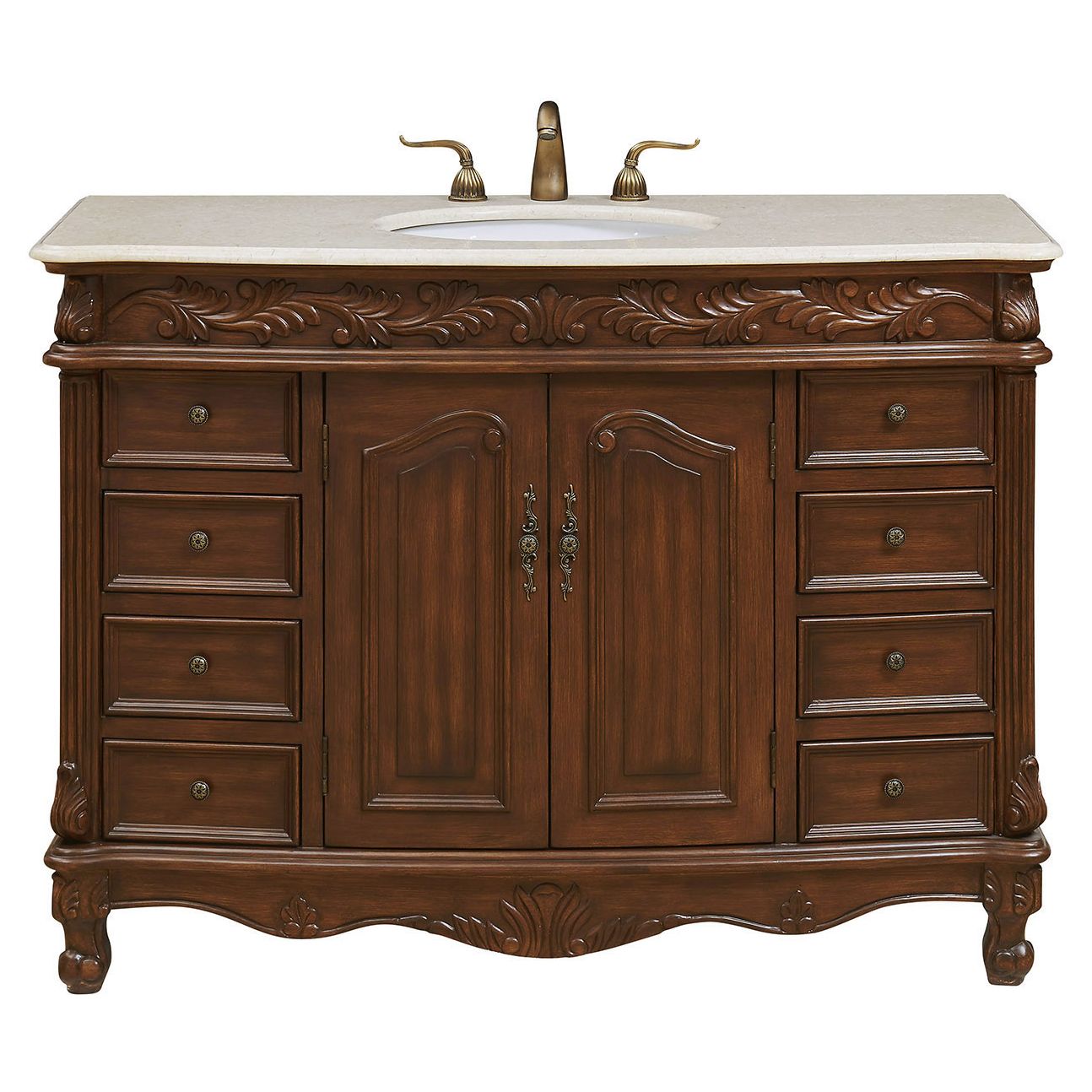 Elegant Decor, VF-1040 48" Single Bathroom Vanity Set in Teak Color