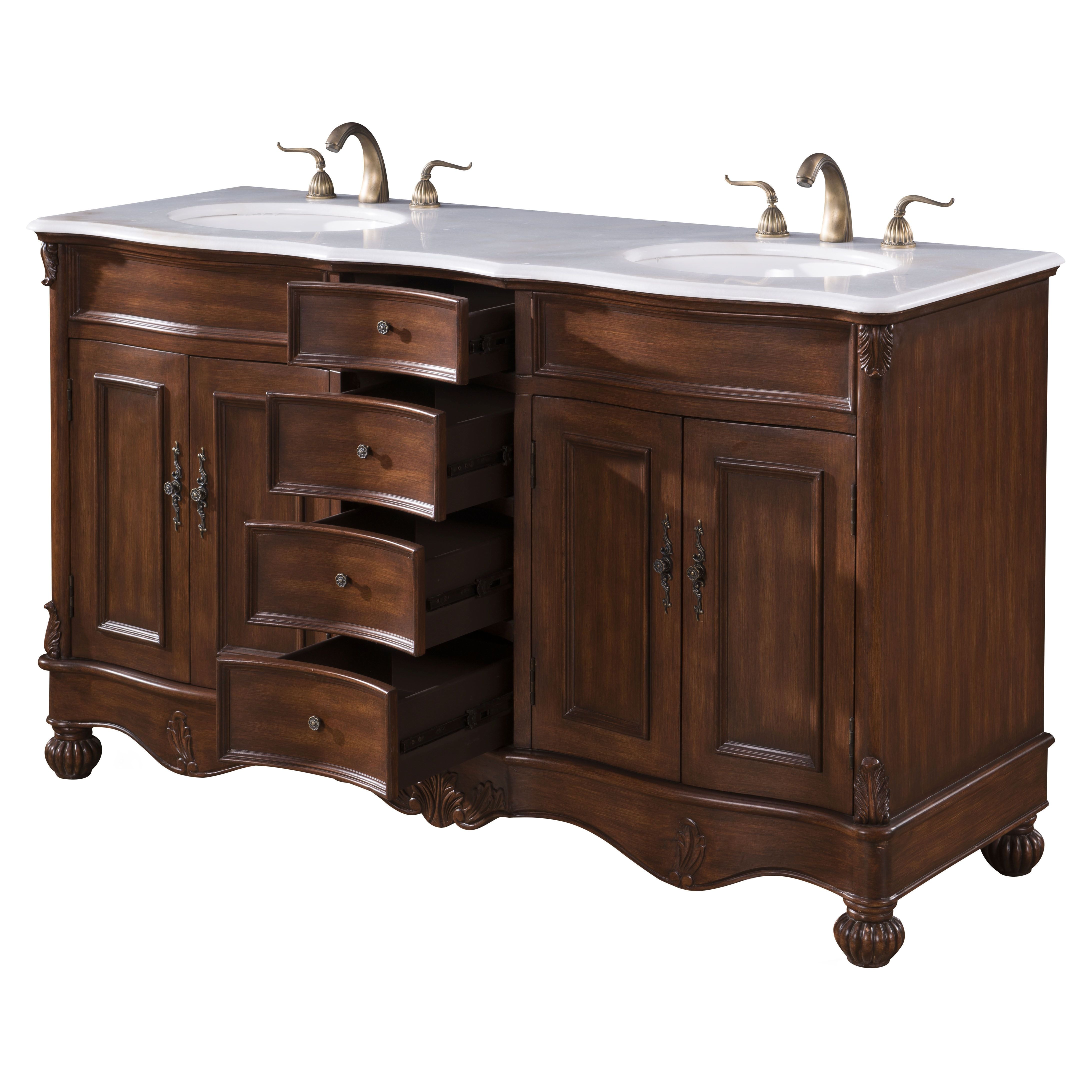 Elegant Decor, VF-1048 60" Double Bathroom Vanity