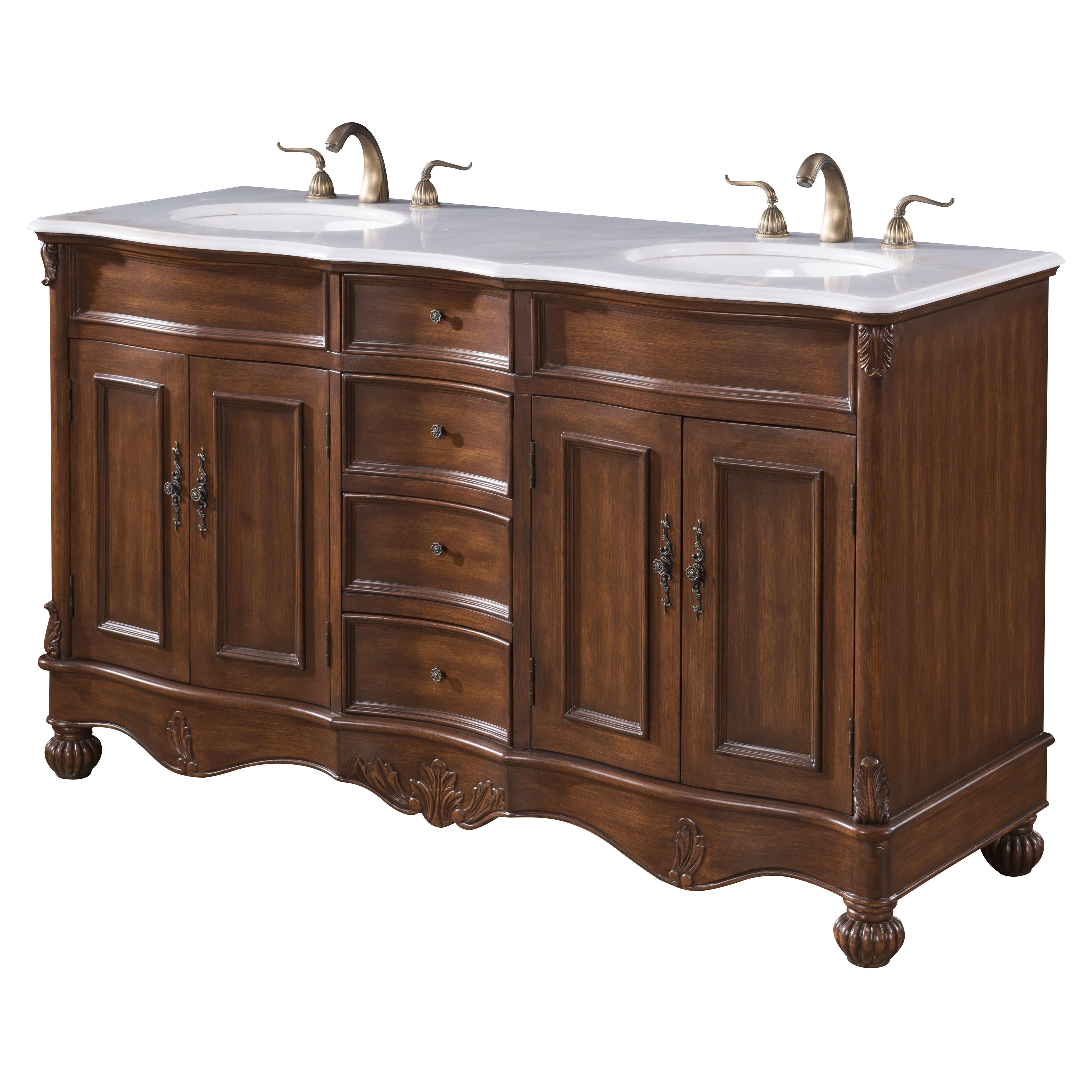 Elegant Decor, VF-1048 60" Double Bathroom Vanity