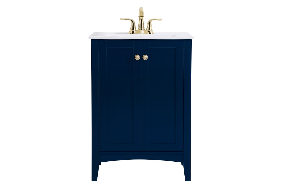 Elegant Decor, VF-2003BL 24" Bathroom Vanity in Blue