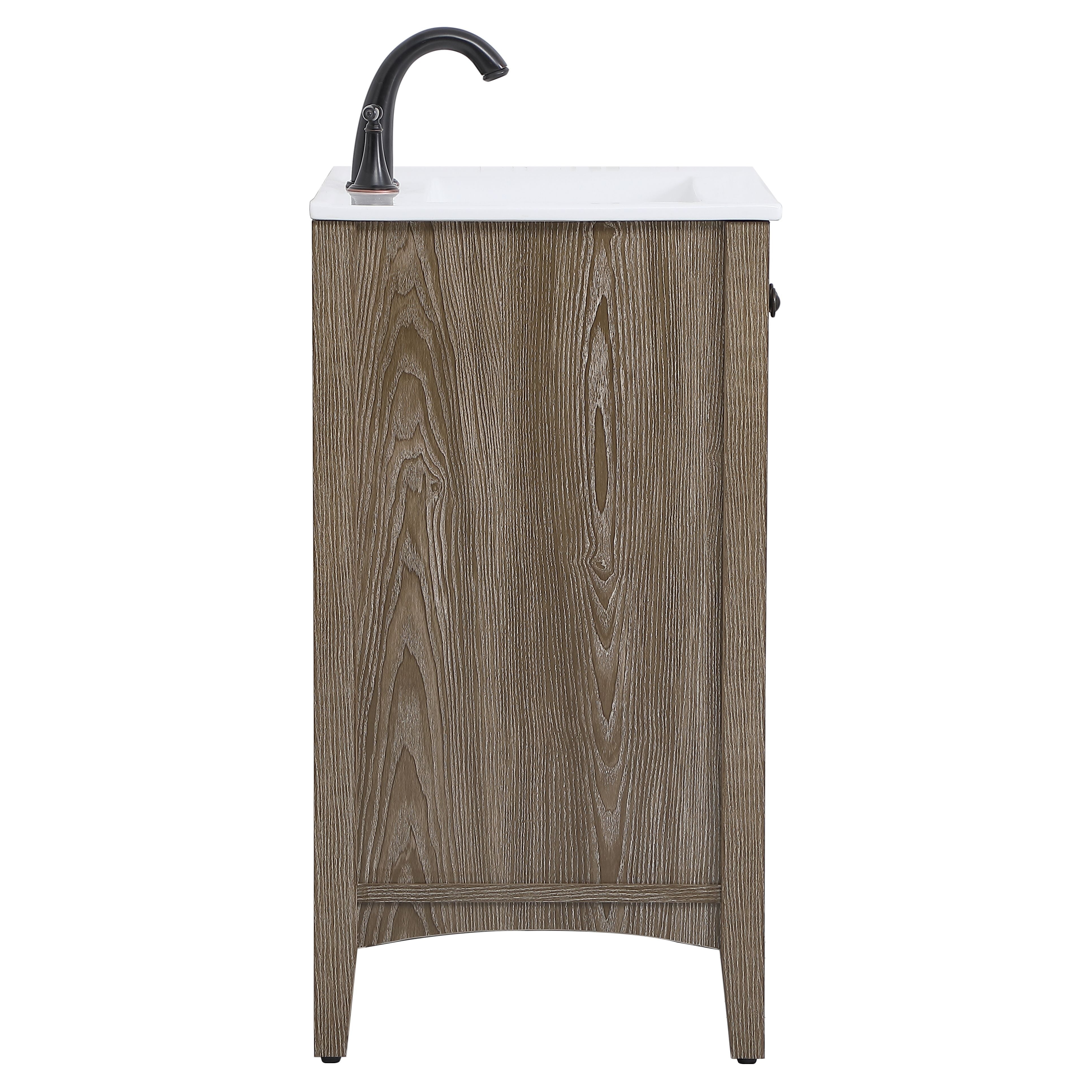 Elegant Decor, VF-2004 24" Single Bathroom Vanity Set in Weathered Oak