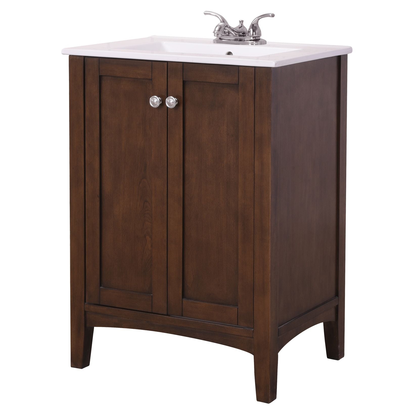 Elegant Decor, VF-2007 24" Single Bathroom Vanity Set in Antique Coffee