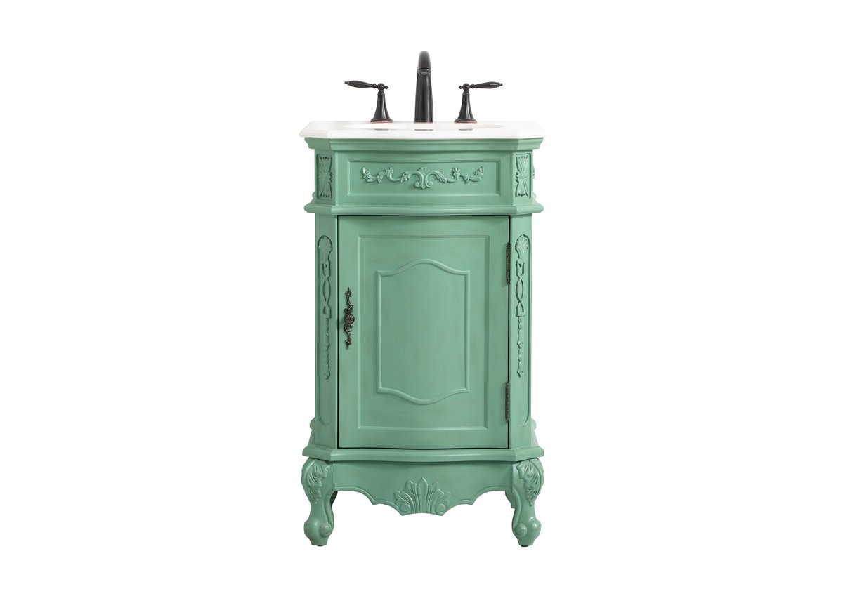 Elegant Decor, VF10121VM 21" Single Bathroom Vanity in Vintage Mint