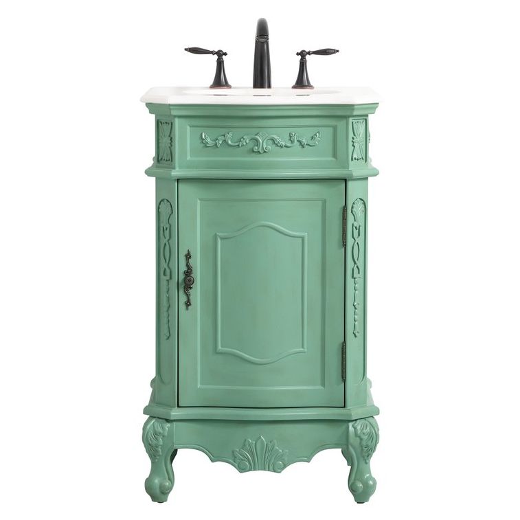 Elegant Decor, VF10121VM 21" Single Bathroom Vanity in Vintage Mint