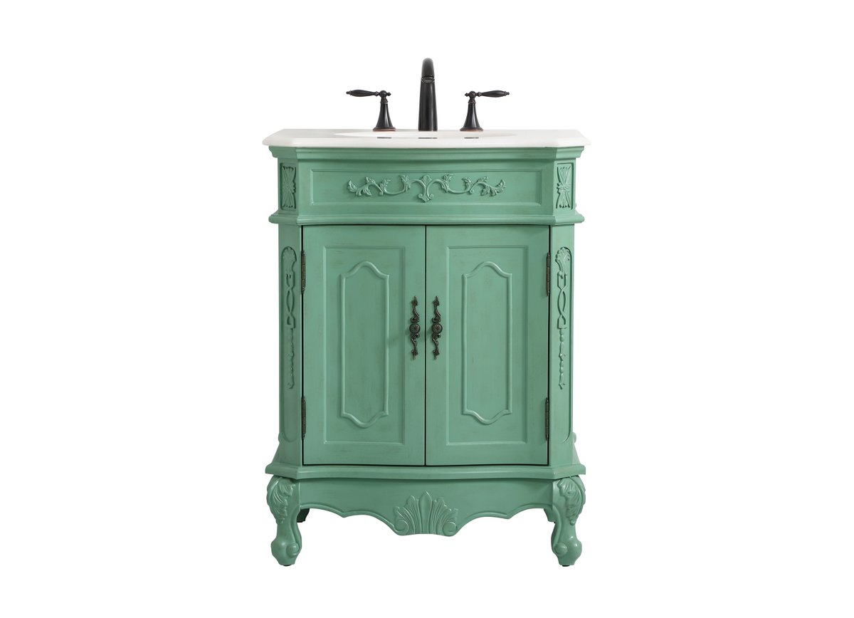 Elegant Decor, VF10127VM 27" Single Bathroom Vanity in Vintage Mint