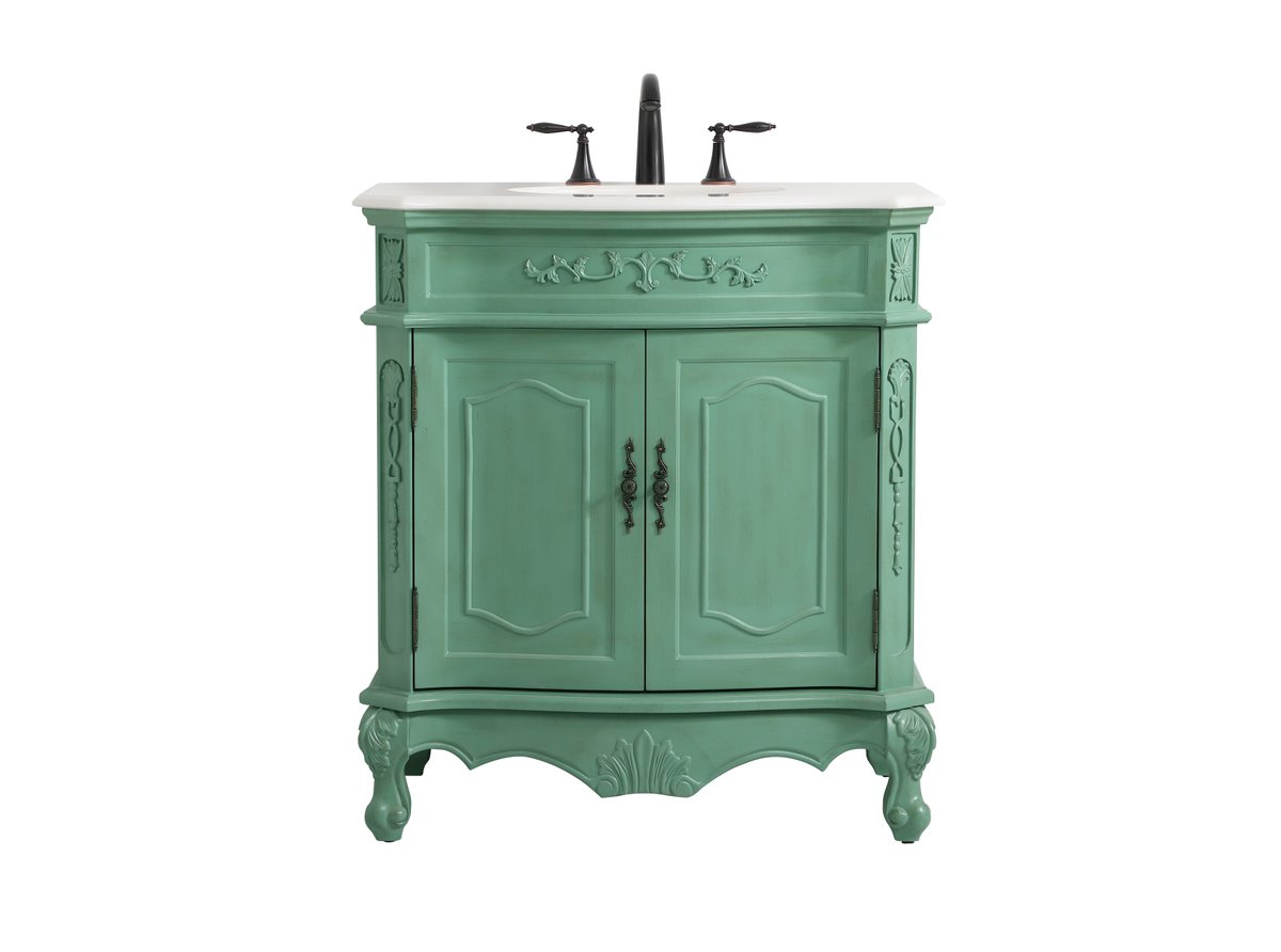 Elegant Decor, VF10132VM 32" Single Bathroom Vanity in Vintage Mint