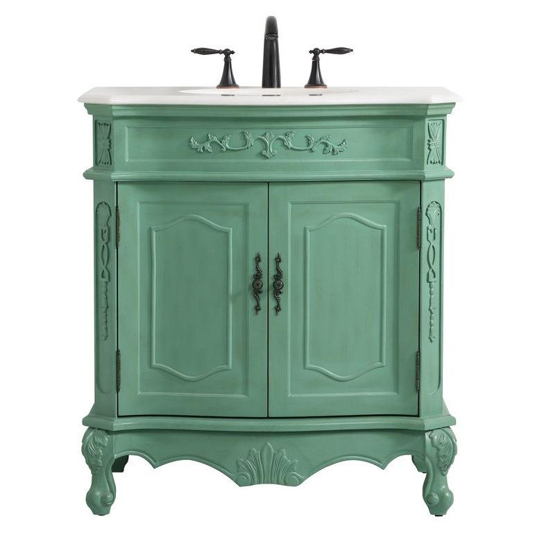 Elegant Decor, VF10132VM 32" Single Bathroom Vanity in Vintage Mint