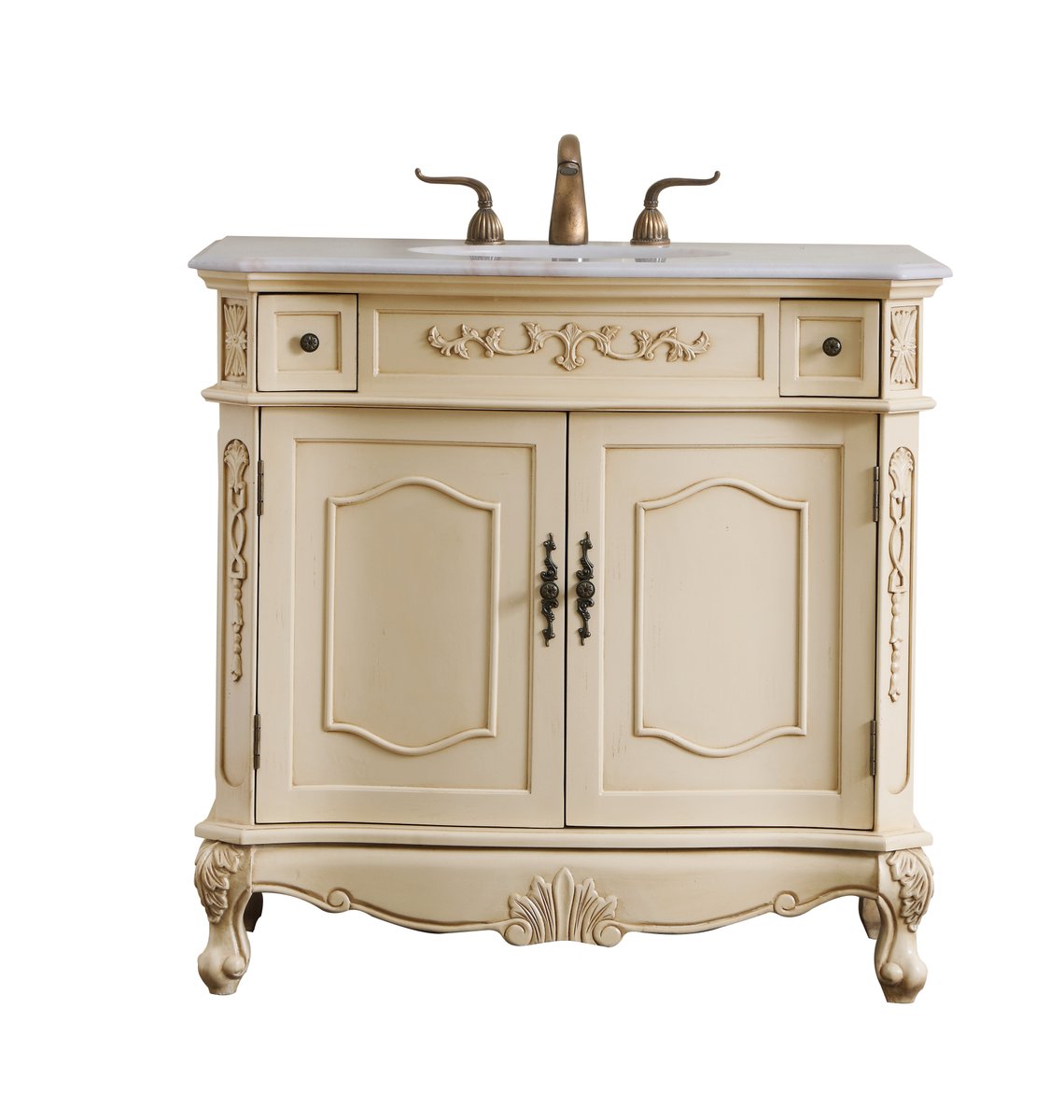 Elegant Decor, VF10136LT 36" Single Bathroom Vanity Set in Light Antique Beige