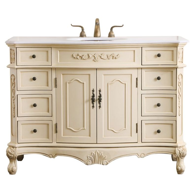 Elegant Decor, VF10148LT 48" Single Bathroom Vanity Set in Light Antique Beige