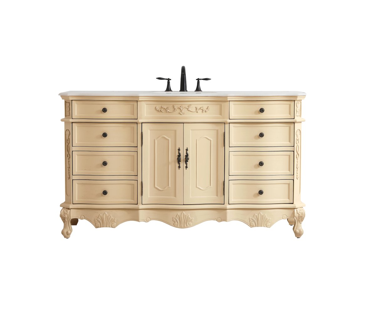 Elegant Decor, VF10160LT 60" Single Bathroom Vanity in Light Antique Beige