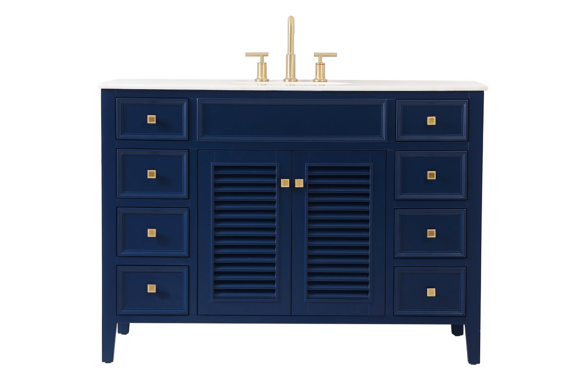 Elegant Decor, VF10448BL 48" Single Bathroom Vanity in Blue