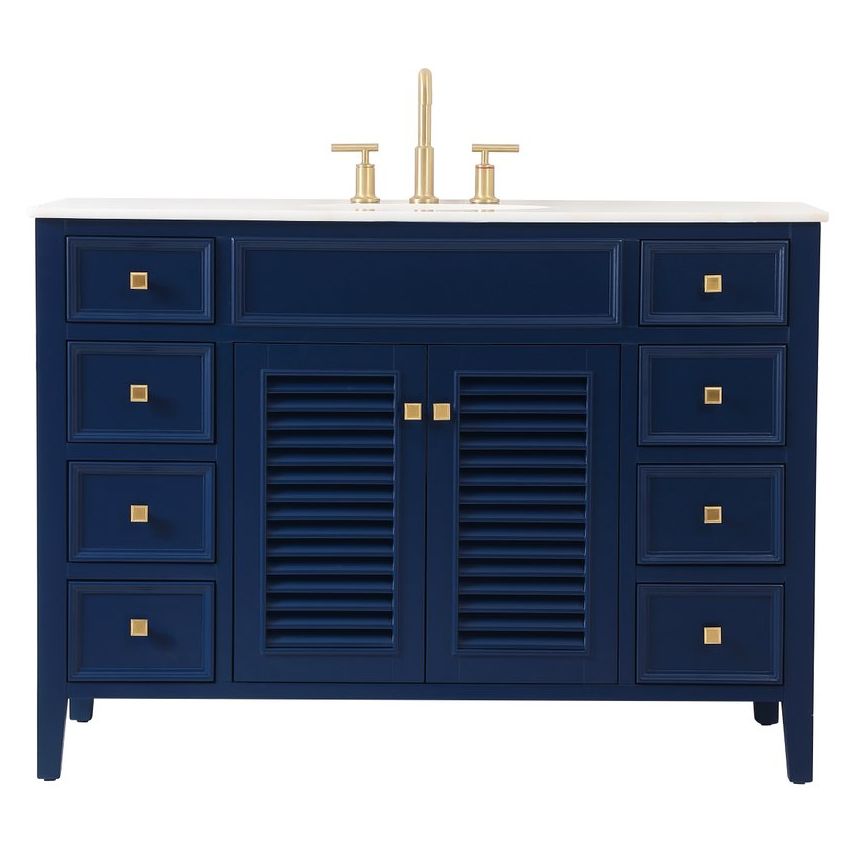 Elegant Decor, VF10448BL 48" Single Bathroom Vanity in Blue