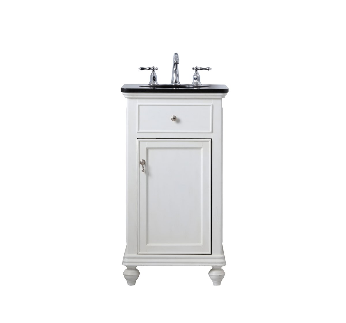 Elegant Decor, VF12319AW 19" Single Bathroom Vanity Set in Antique White