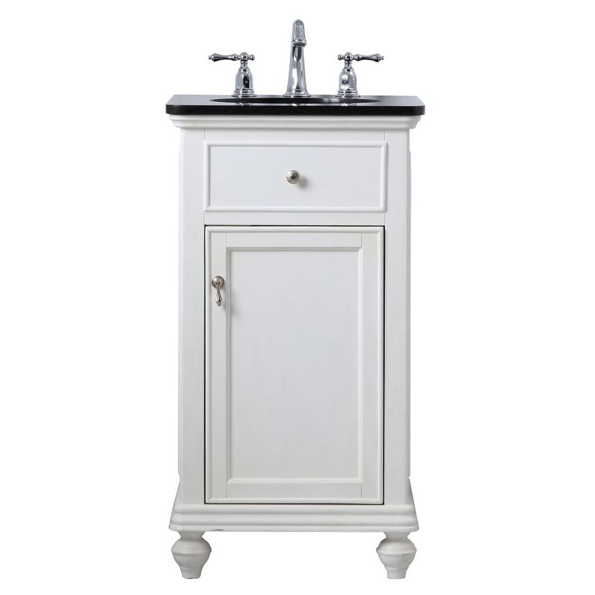 Elegant Decor, VF12319AW 19" Single Bathroom Vanity Set in Antique White