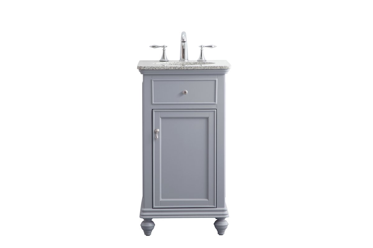 Elegant Decor, VF12319GR 19" Single Bathroom Vanity Set in Light Grey