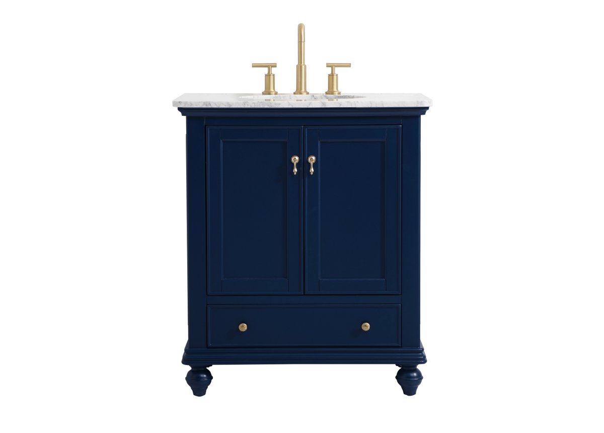 Elegant Decor, VF12330BL 30" Single Bathroom Vanity in Blue