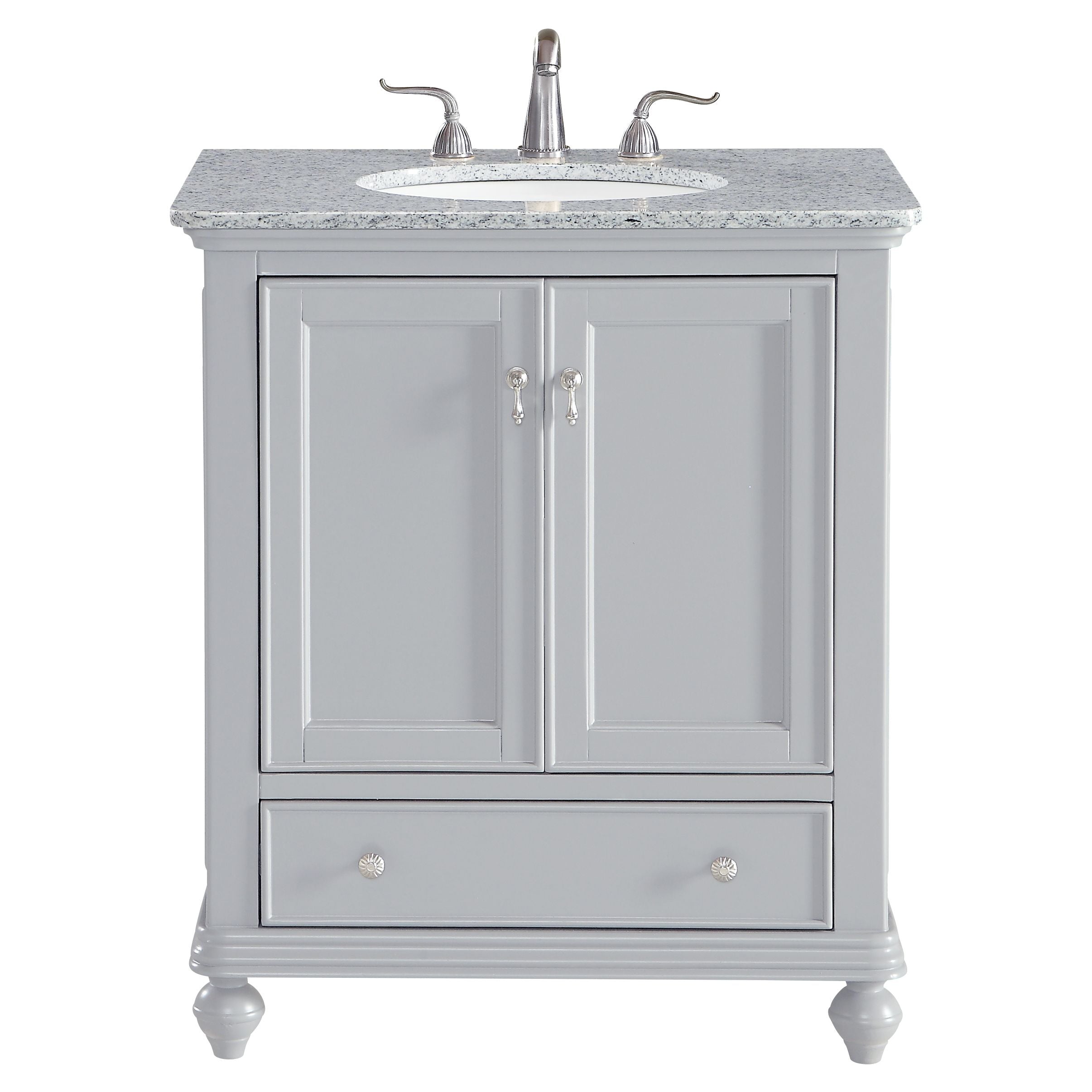 Elegant Decor, VF12330GR 30" Single Bathroom Vanity Set in Light Grey