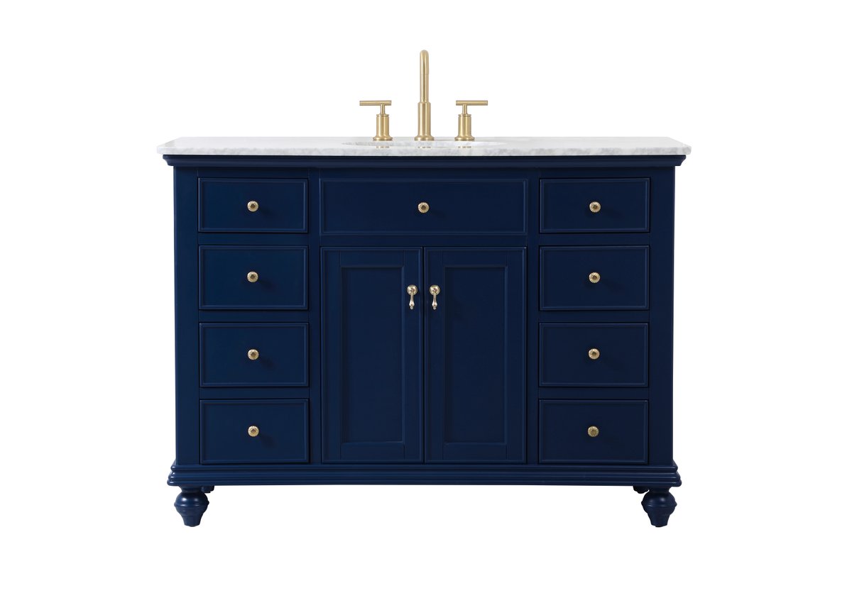 Elegant Decor, VF12348BL 48" Single Bathroom Vanity in Blue