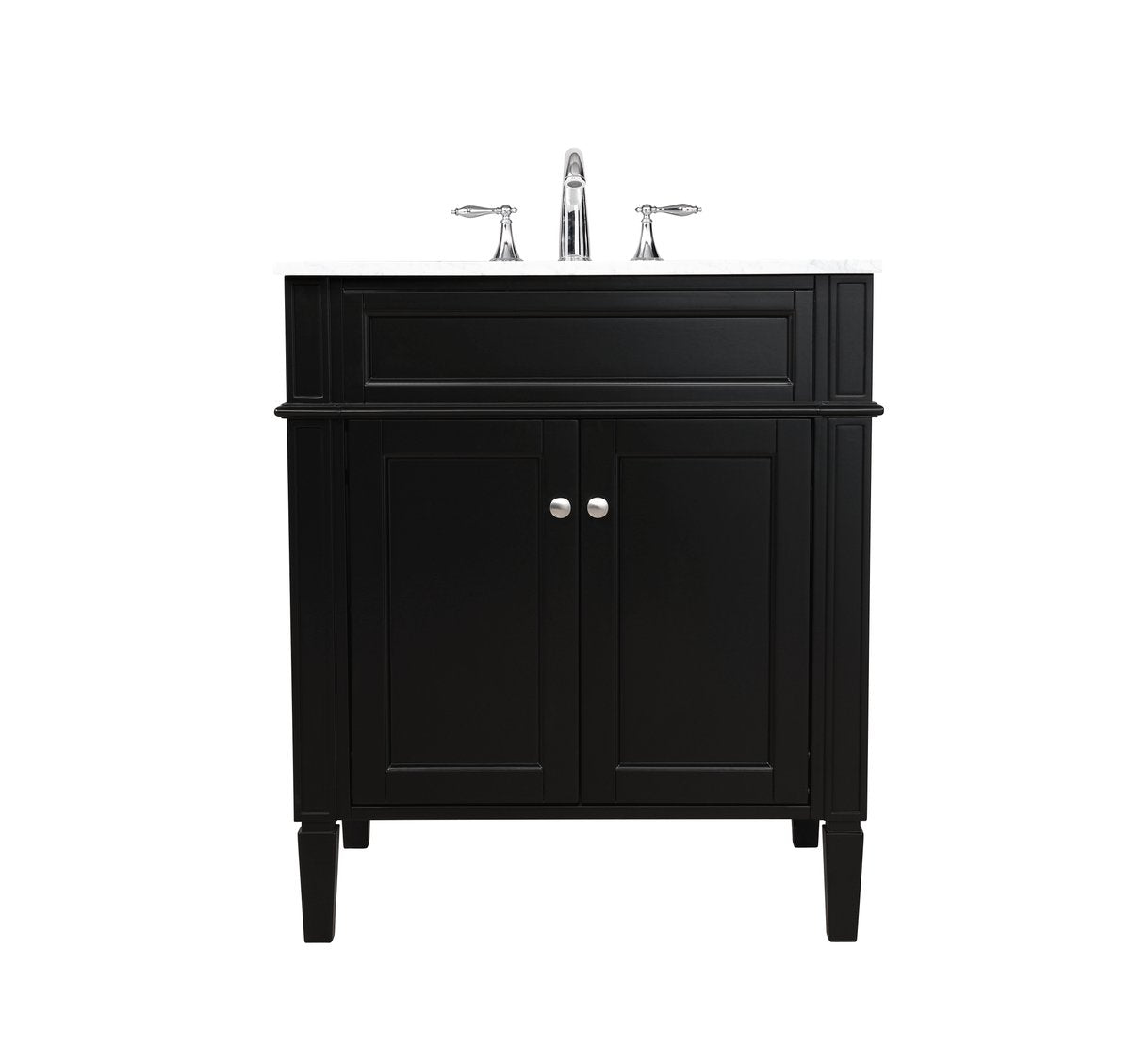 Elegant Decor, VF12530BK 30" Single Bathroom Vanity in Black