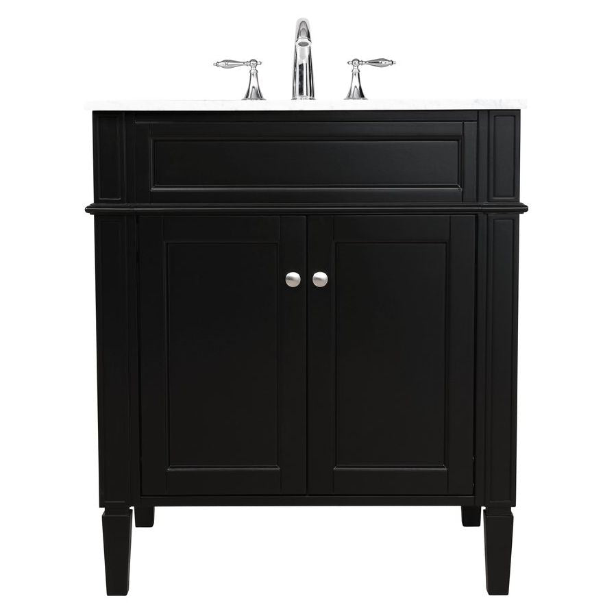 Elegant Decor, VF12530BK 30" Single Bathroom Vanity in Black